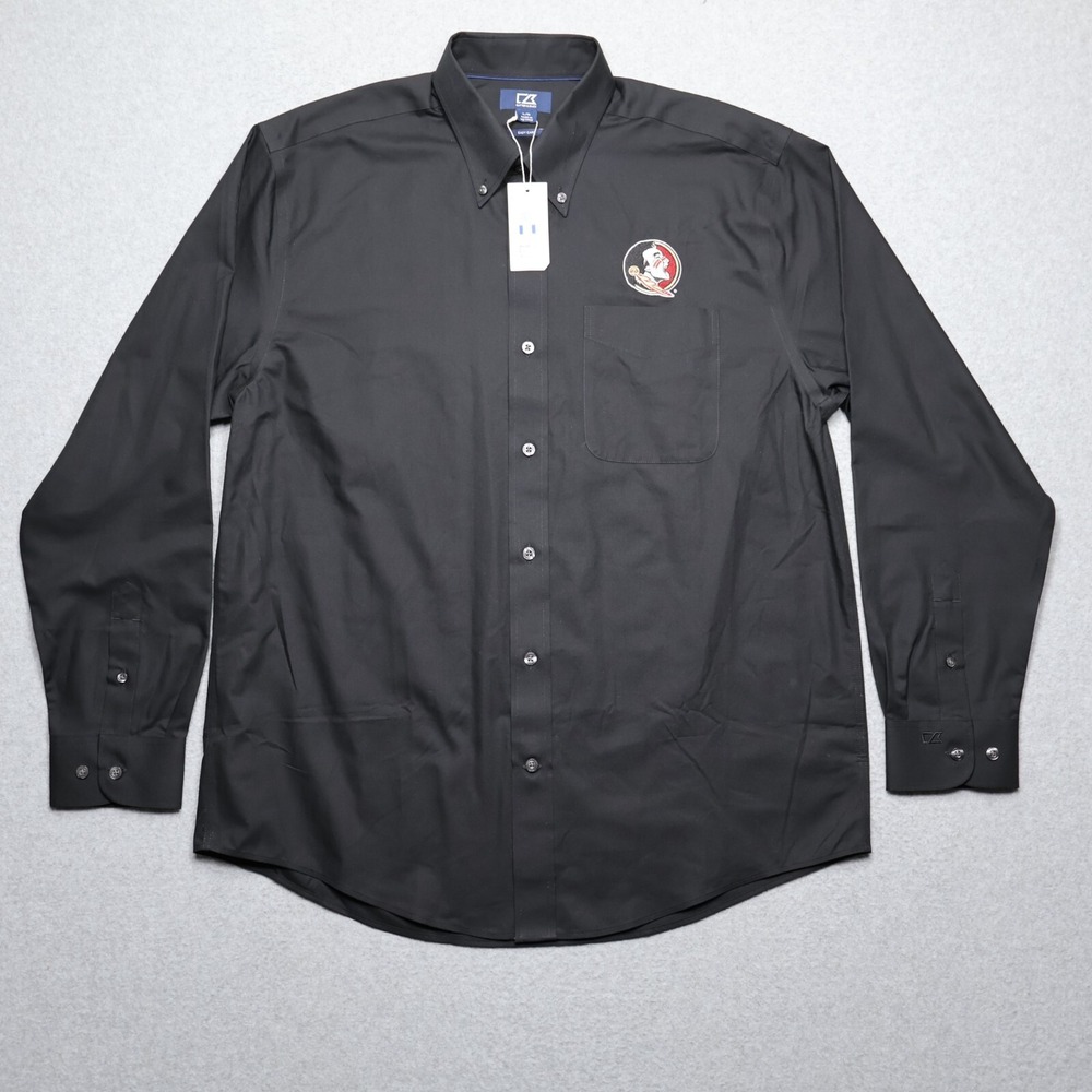 Seminoles Shirt Large Black Florida‎ State Dress Professional Business